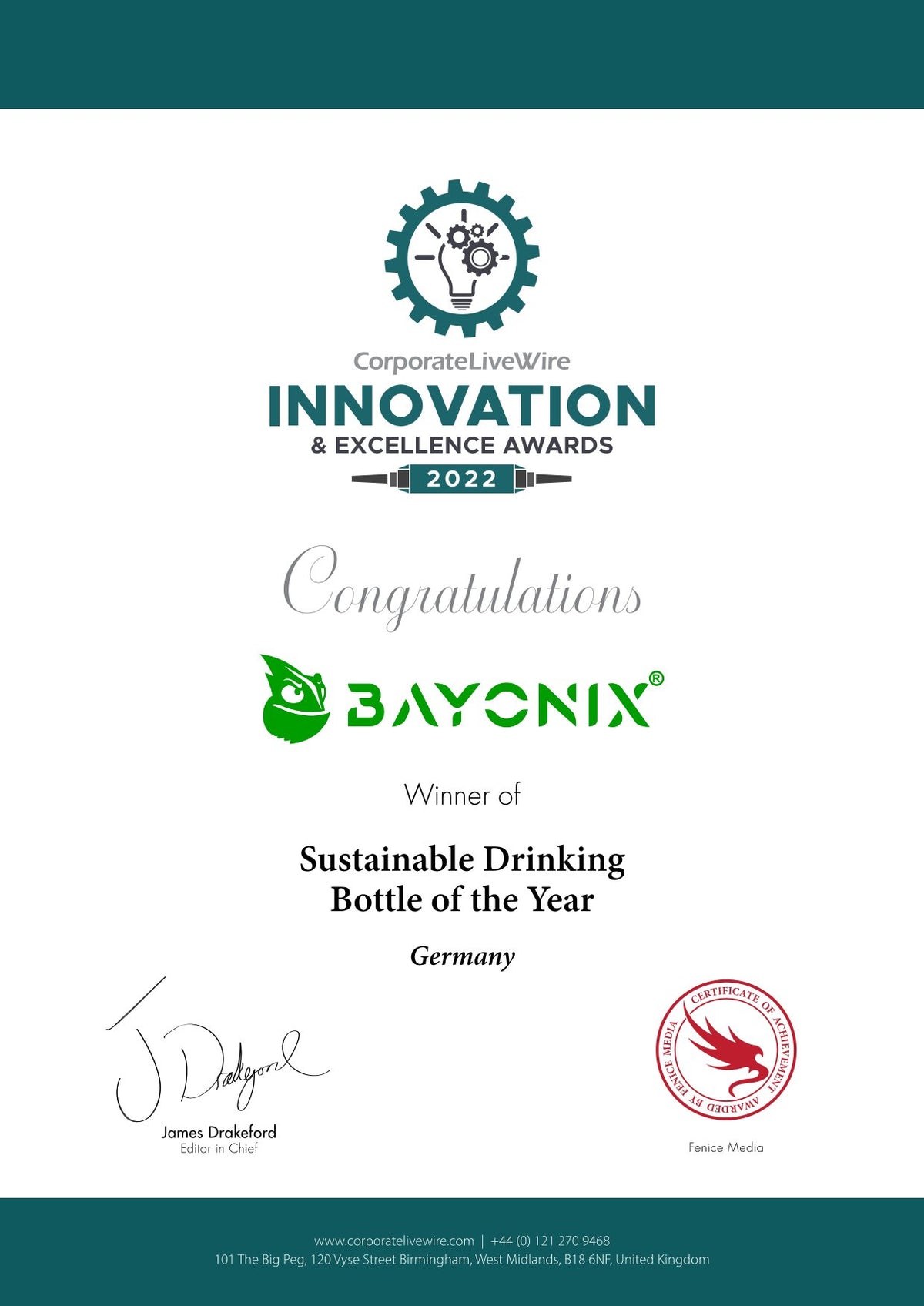 2022_Innovation and exxelence Award_Urkunde-1.jpg__PID:87efded1-674f-40cf-80bf-1d7342f16531